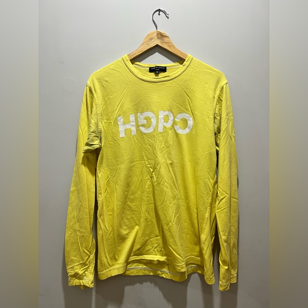 Comme des Garcons Yellow Long Sleeve Tee
